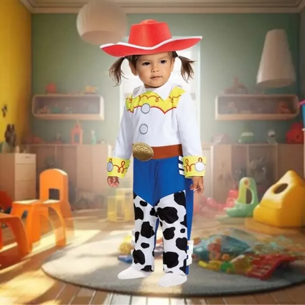 Disney Official Kids Toy Story Jessie Cowgirl Costume Size girls Medium 7-8